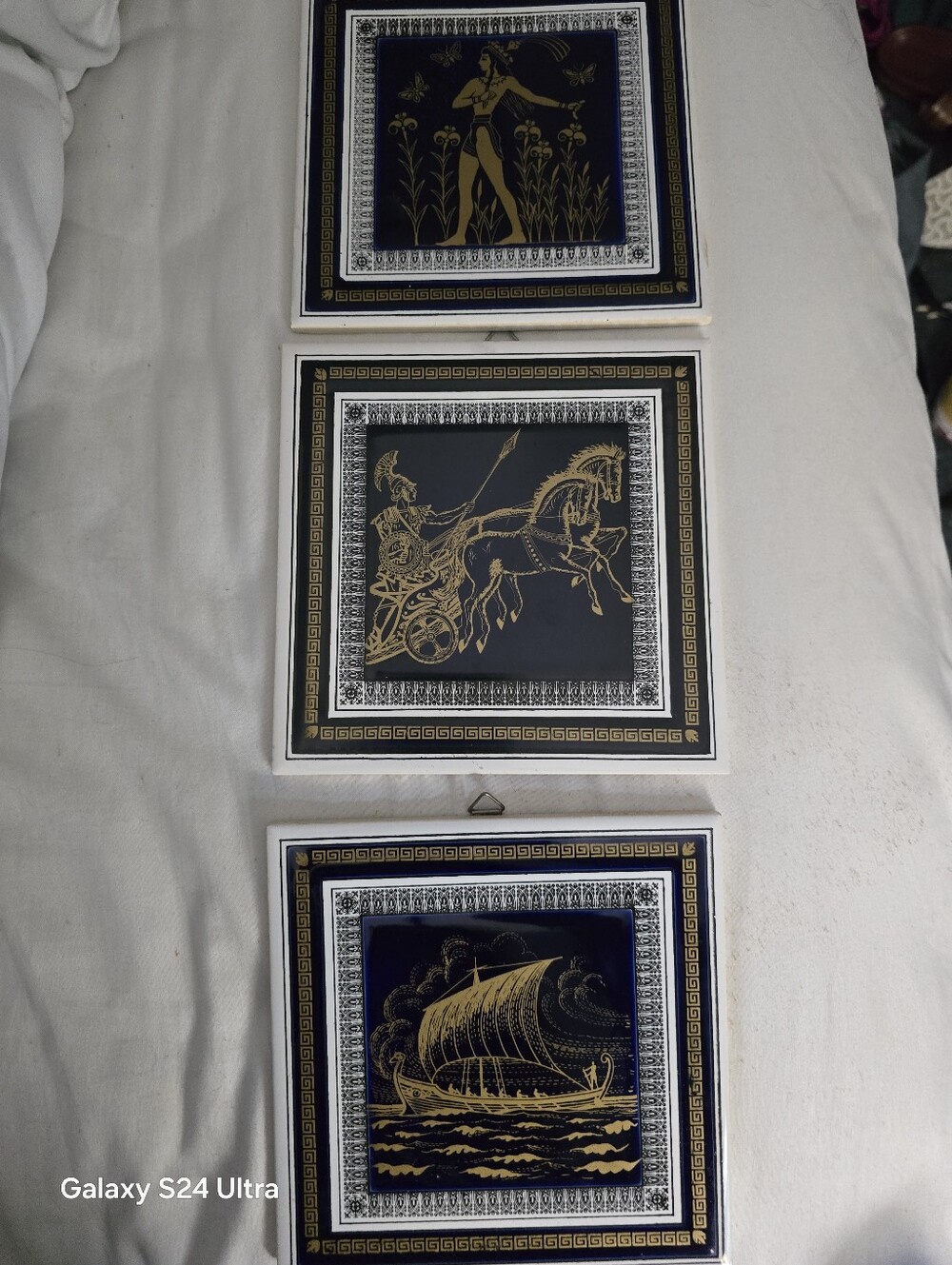 Hand Made Smaltotechniki Ceramik Tile - Cream